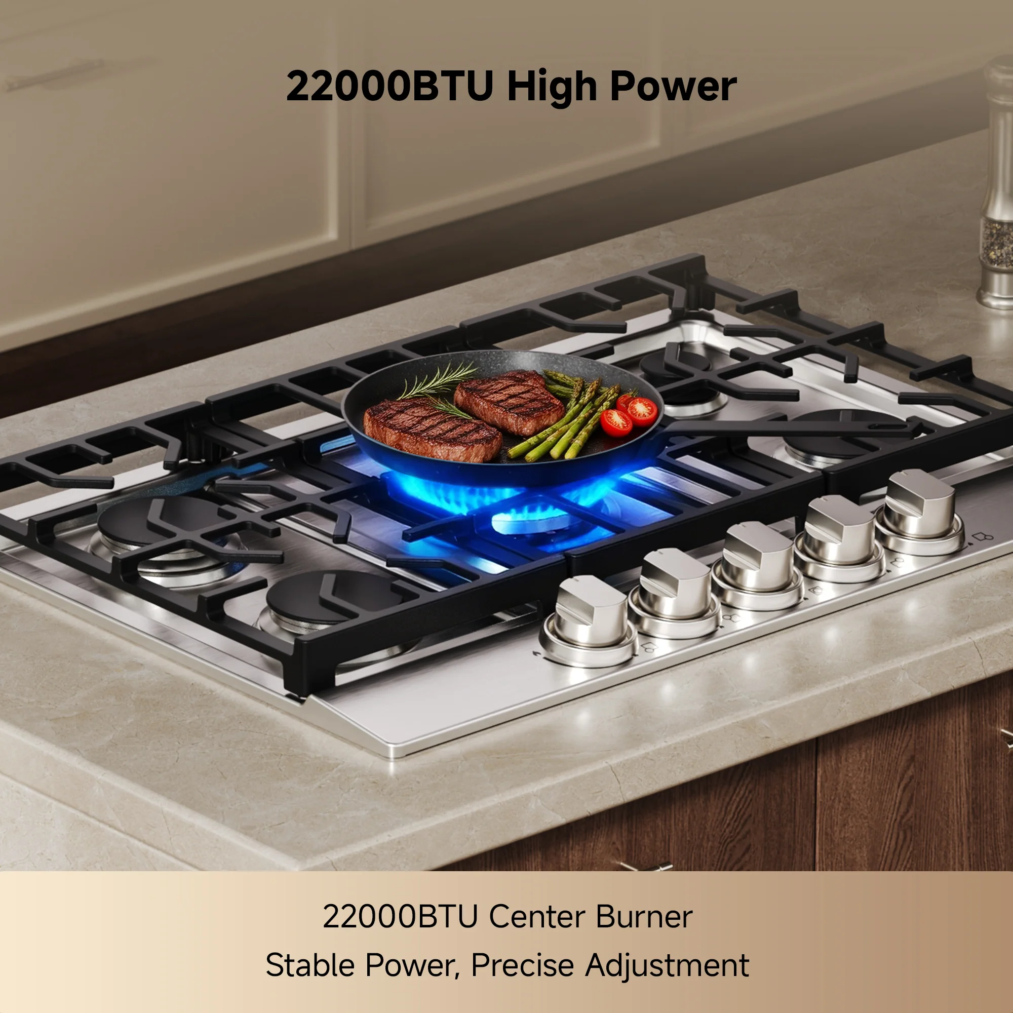 Dreame CZ601 Gas Cooktop with 5 Burners - Image 6