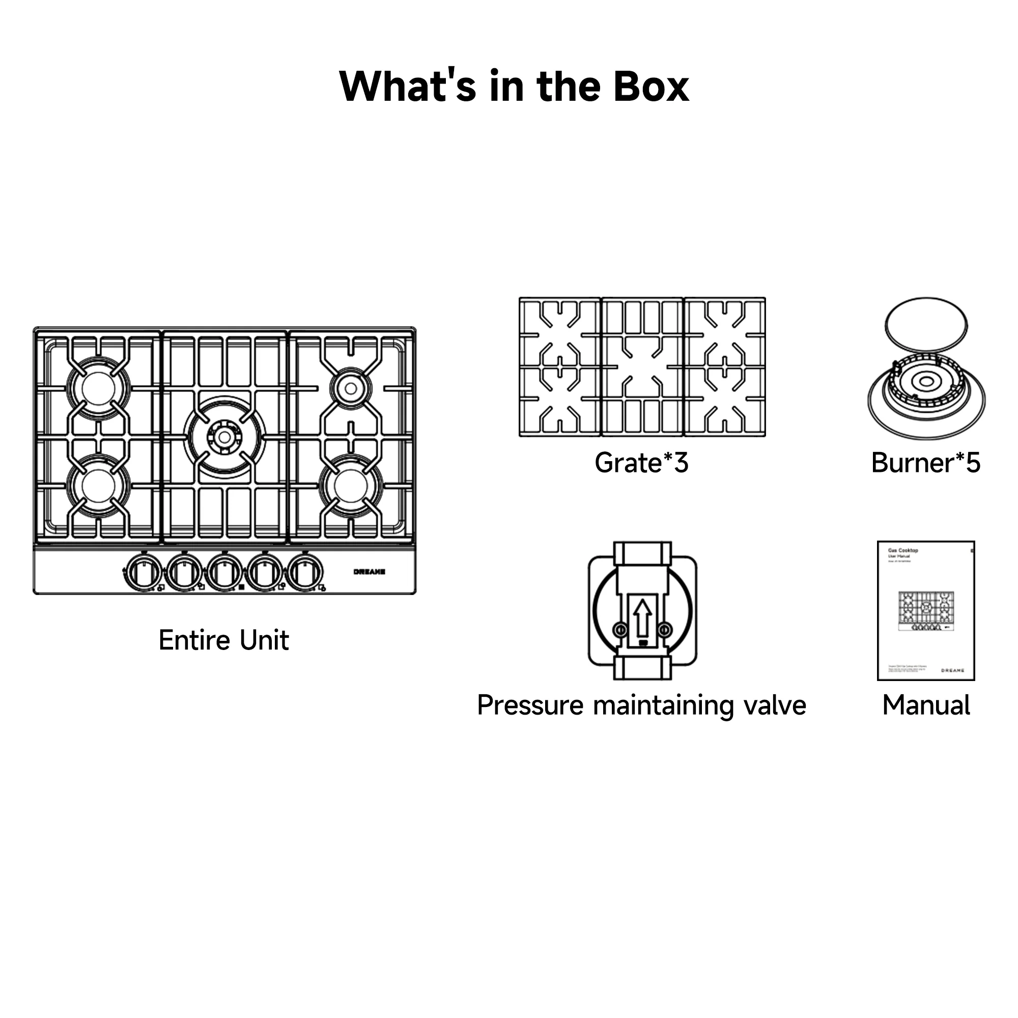 Dreame CZ601 Gas Cooktop with 5 Burners - Image 9