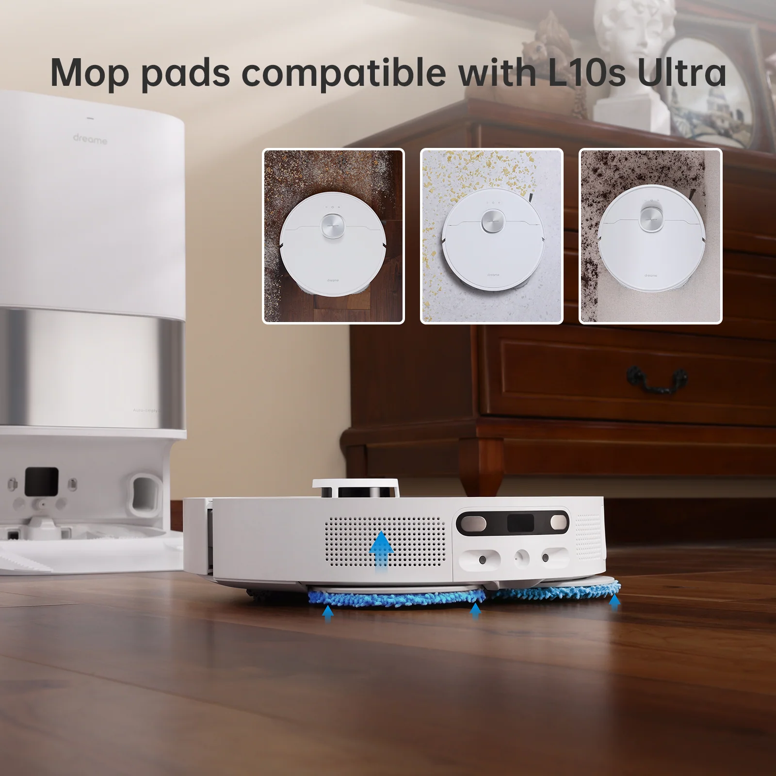 Dreame L10s Ultra Rotary Mop Pads (4-Pack) - Image 3