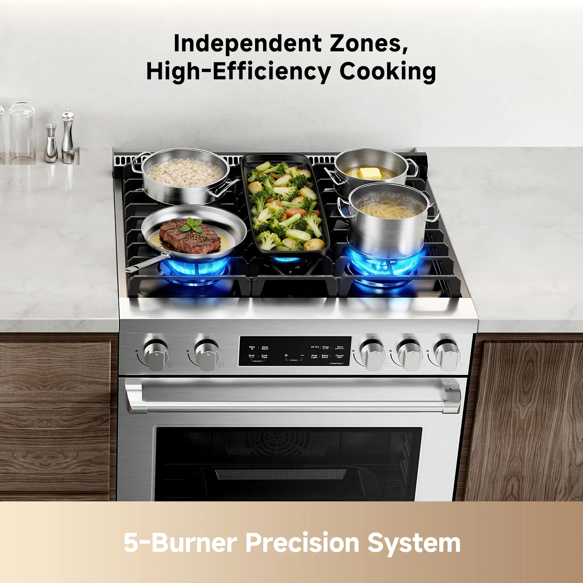 Dreame RZ601 Pro Front Control Gas Range - Image 5